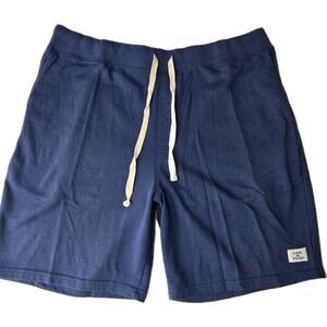 Men's Blue French Terry Pull-On Drawstring Shorts XXL LIFE IS GOOD